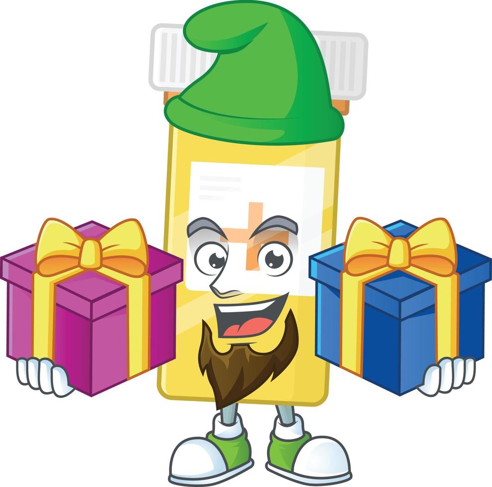 Medicine bottle Cartoon character vector