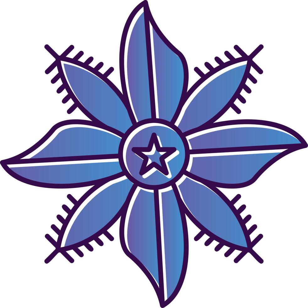 Borage Vector Icon Design