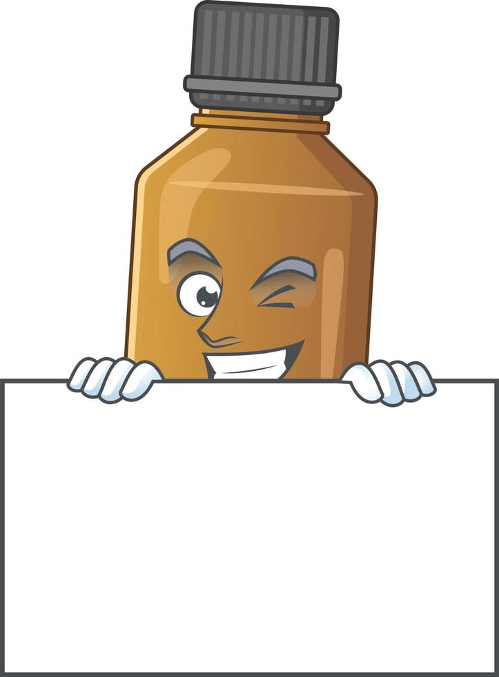 jarabe cura botella dibujos animados personaje vector
