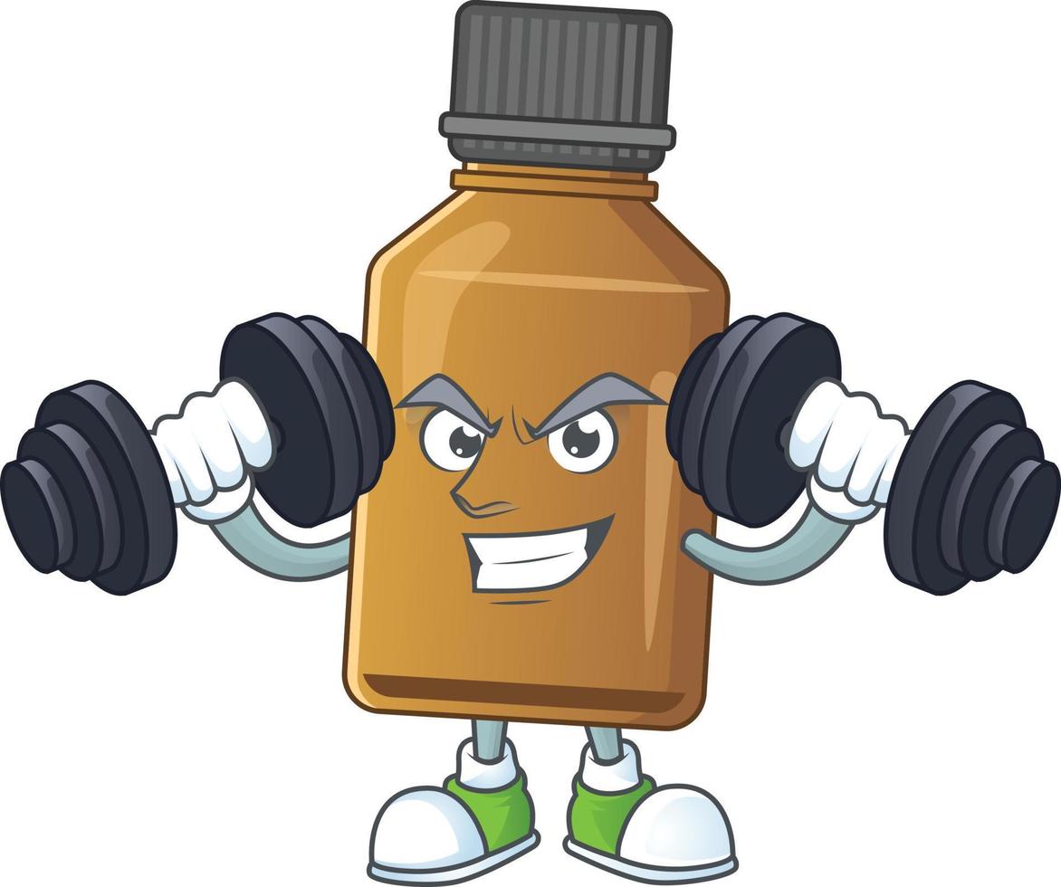 Syrup cure bottle Cartoon character vector