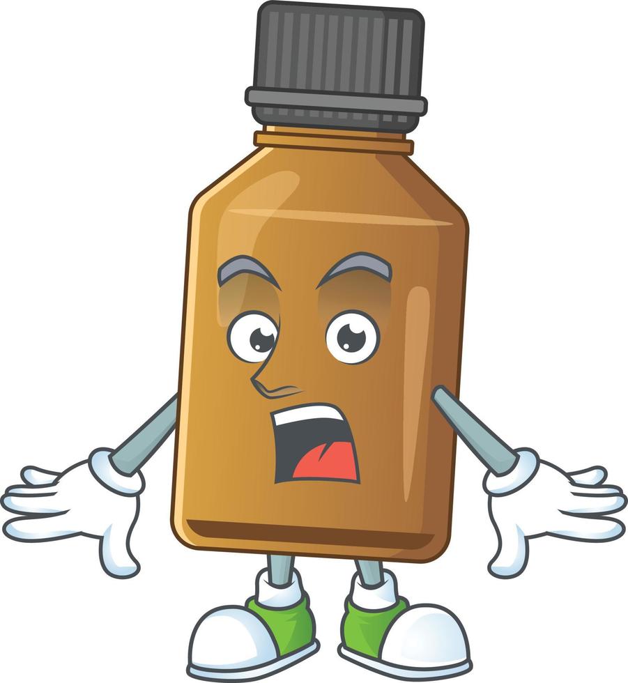 Syrup cure bottle Cartoon character vector