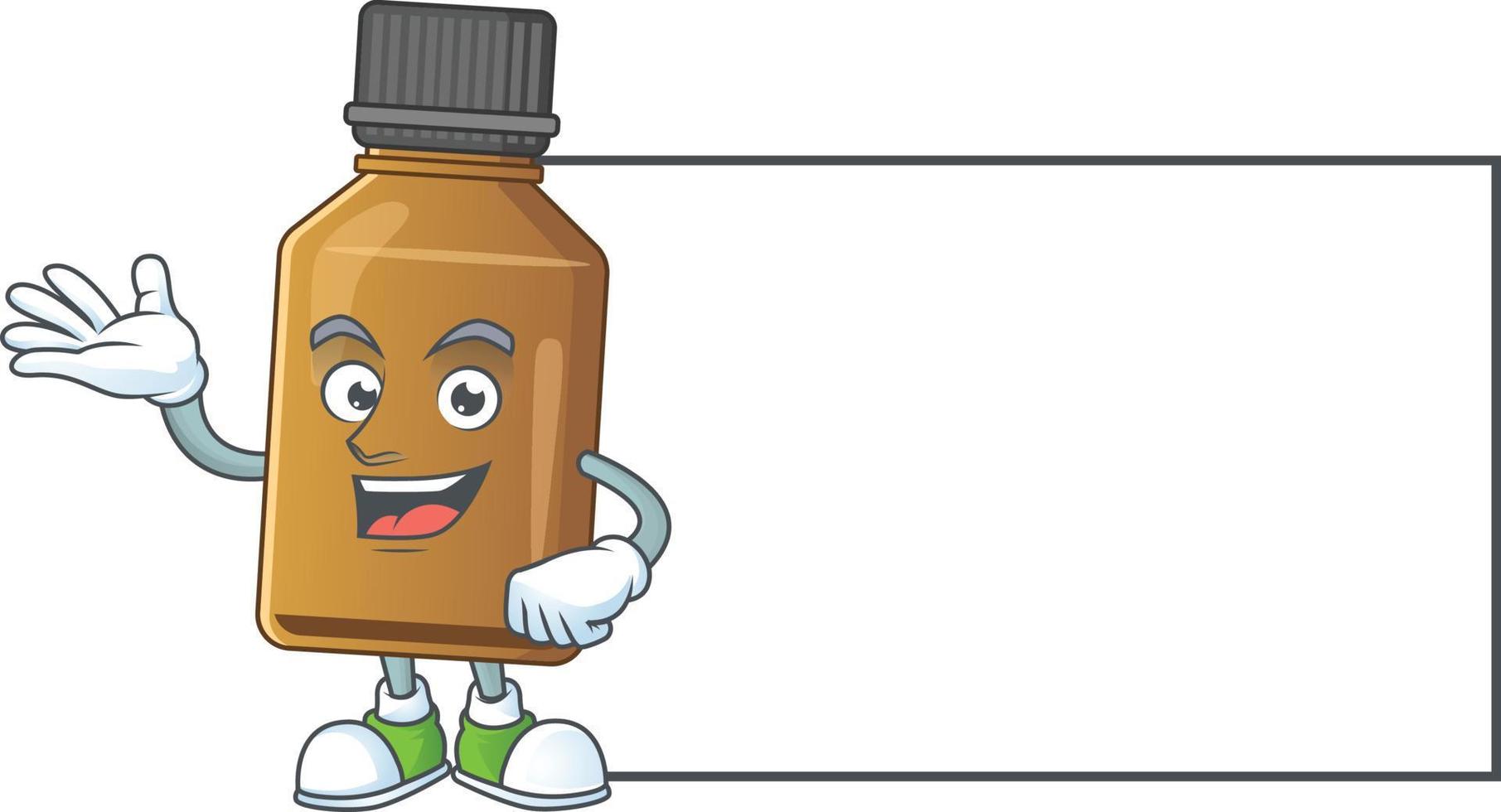 Syrup cure bottle Cartoon character 21288962 Vector Art at Vecteezy
