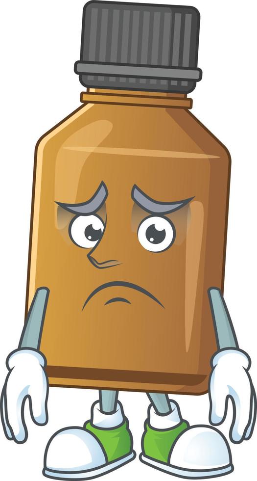 Syrup cure bottle Cartoon character vector