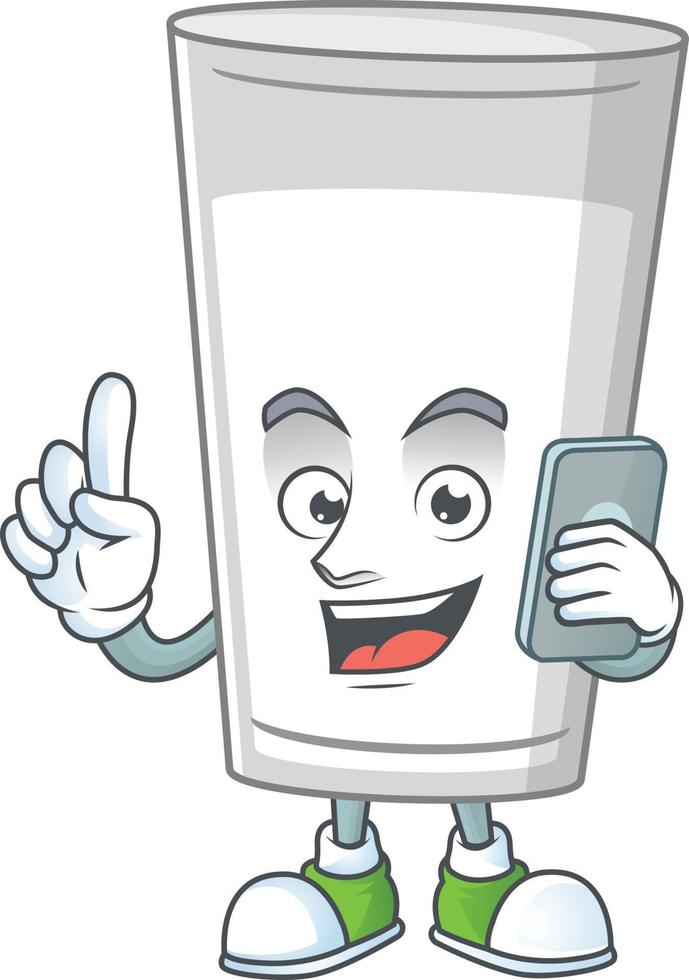Glass of milk Cartoon character vector