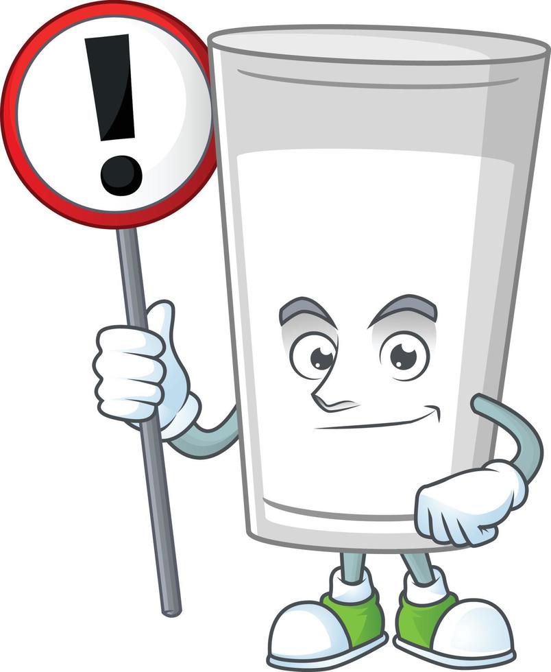 Glass of milk Cartoon character vector