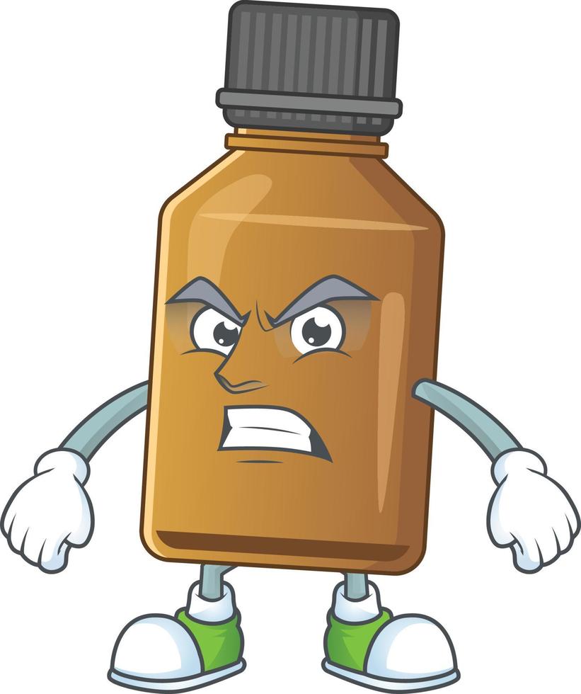 Syrup cure bottle Cartoon character vector