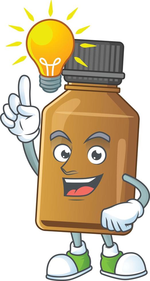 Syrup cure bottle Cartoon character vector