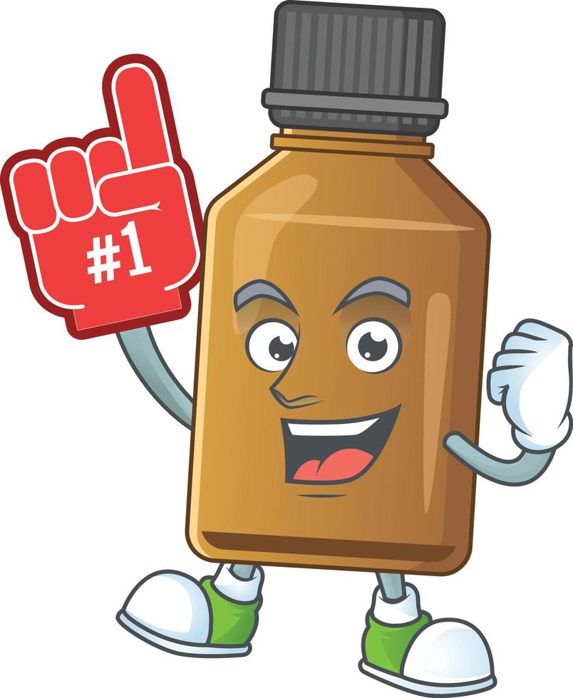 Syrup cure bottle Cartoon character vector