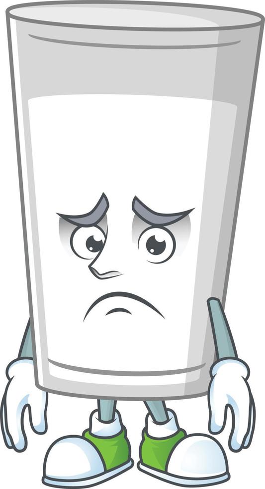 Glass of milk Cartoon character vector