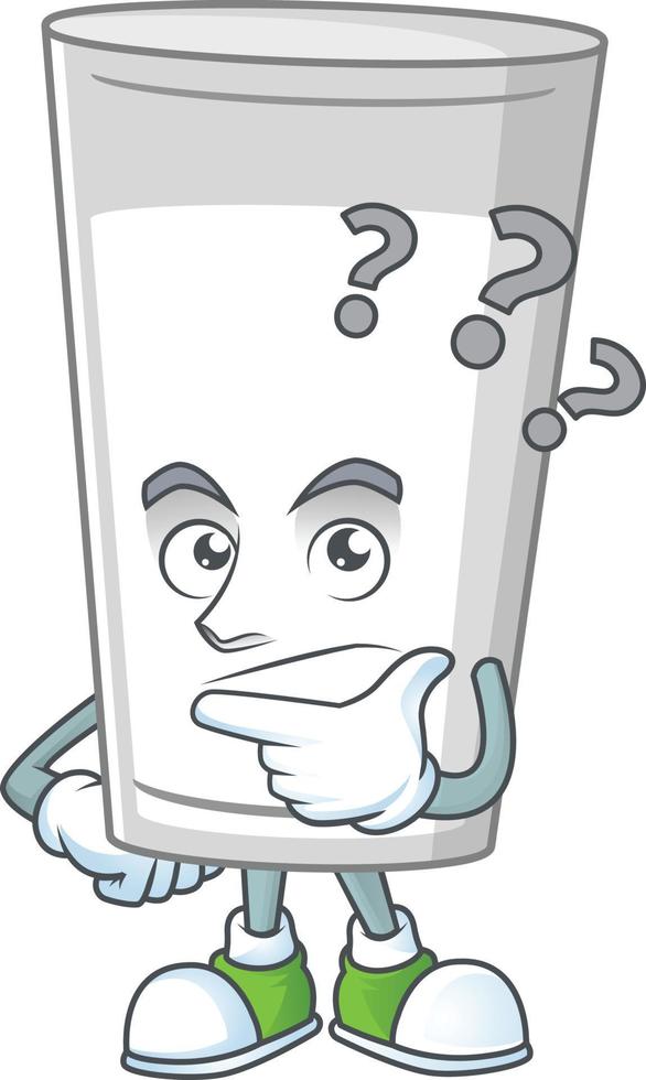 Glass of milk Cartoon character vector