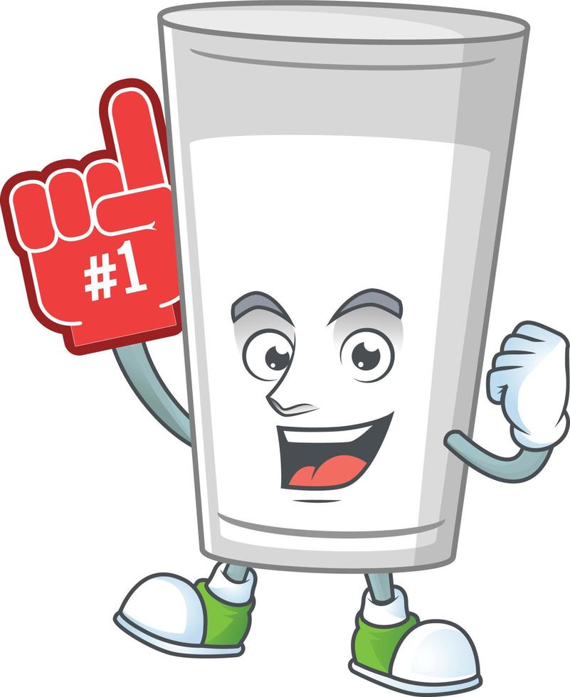 Glass of milk Cartoon character vector