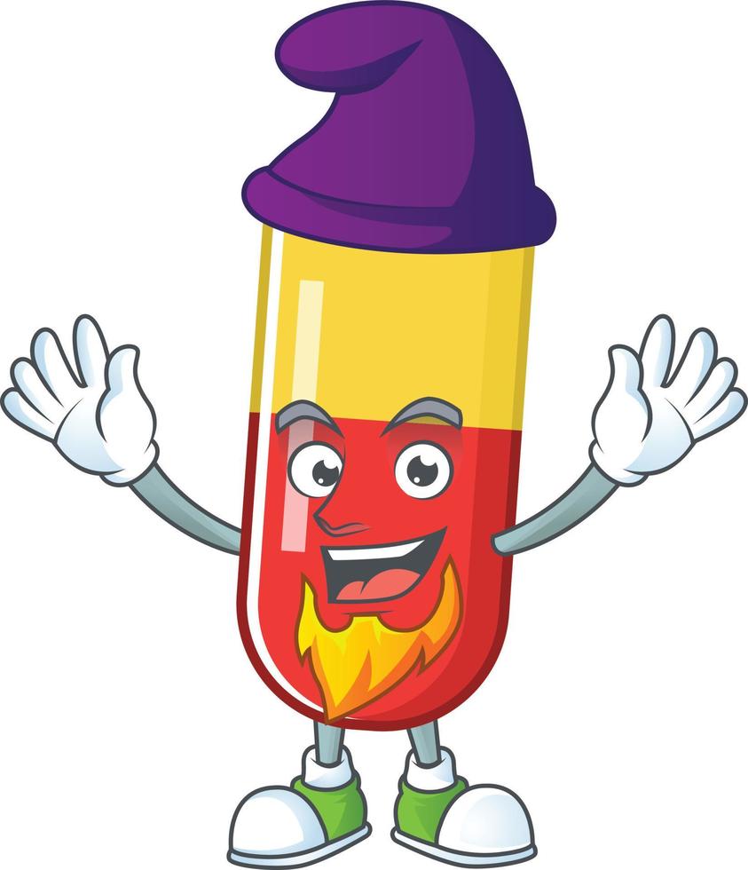 Red yellow capsules Cartoon character vector