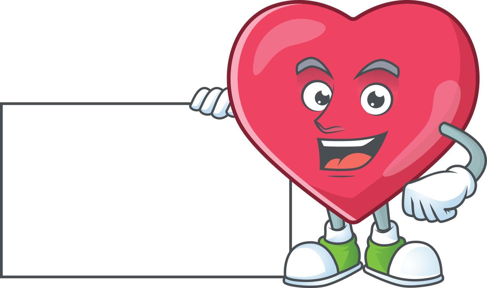 Heart medical notification Cartoon character vector