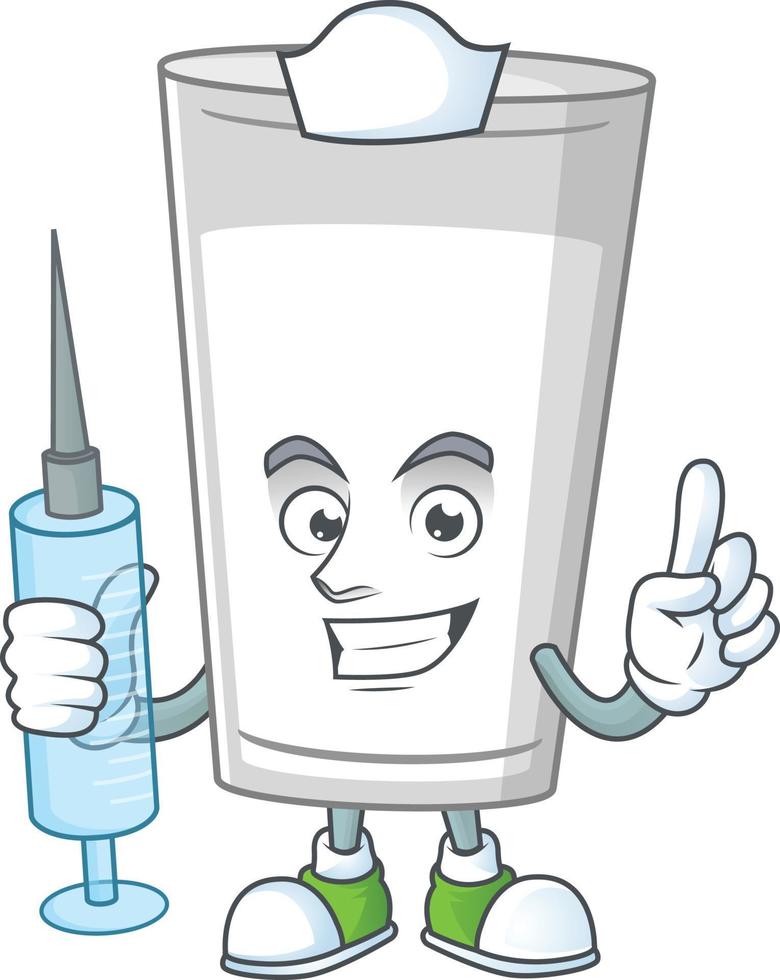 Glass of milk Cartoon character vector