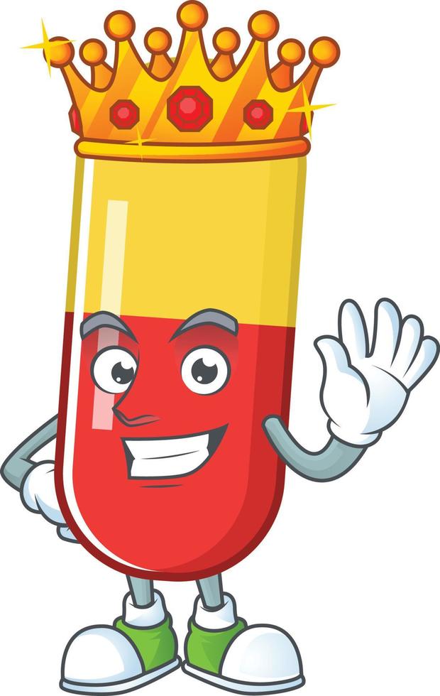 Red yellow capsules Cartoon character vector