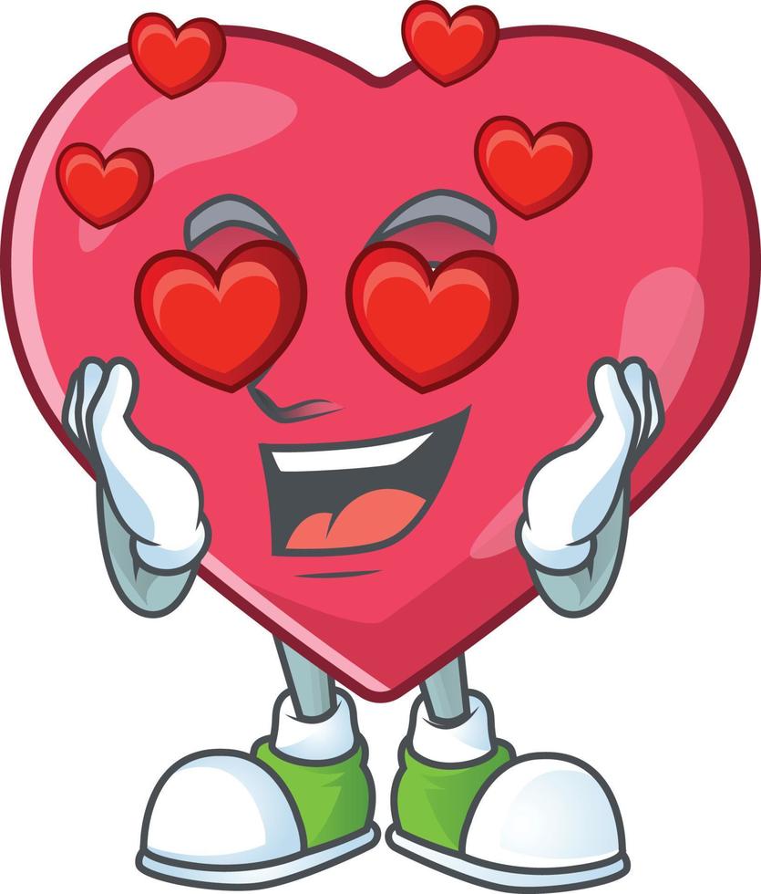 Heart medical notification Cartoon character vector