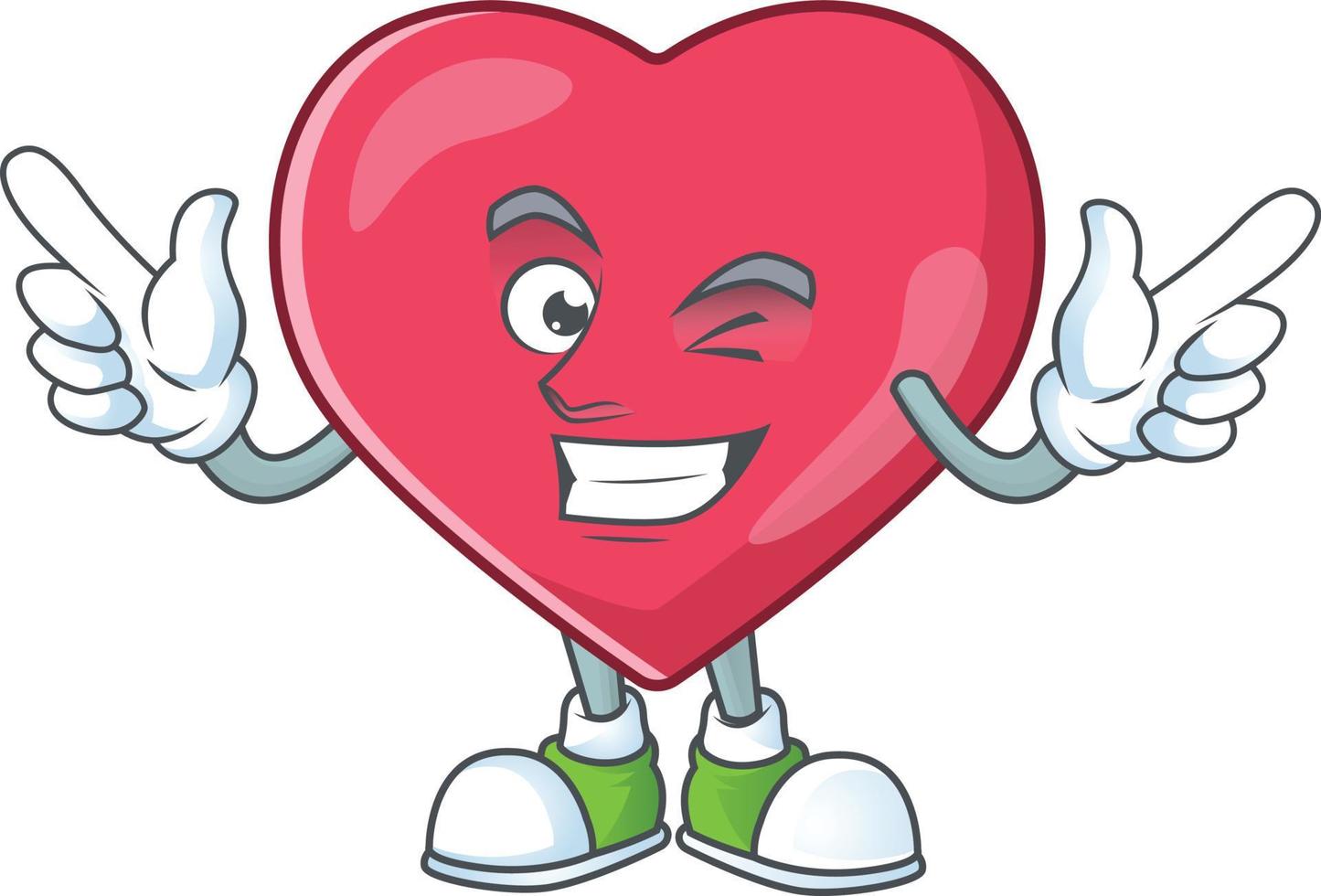 Heart medical notification Cartoon character vector