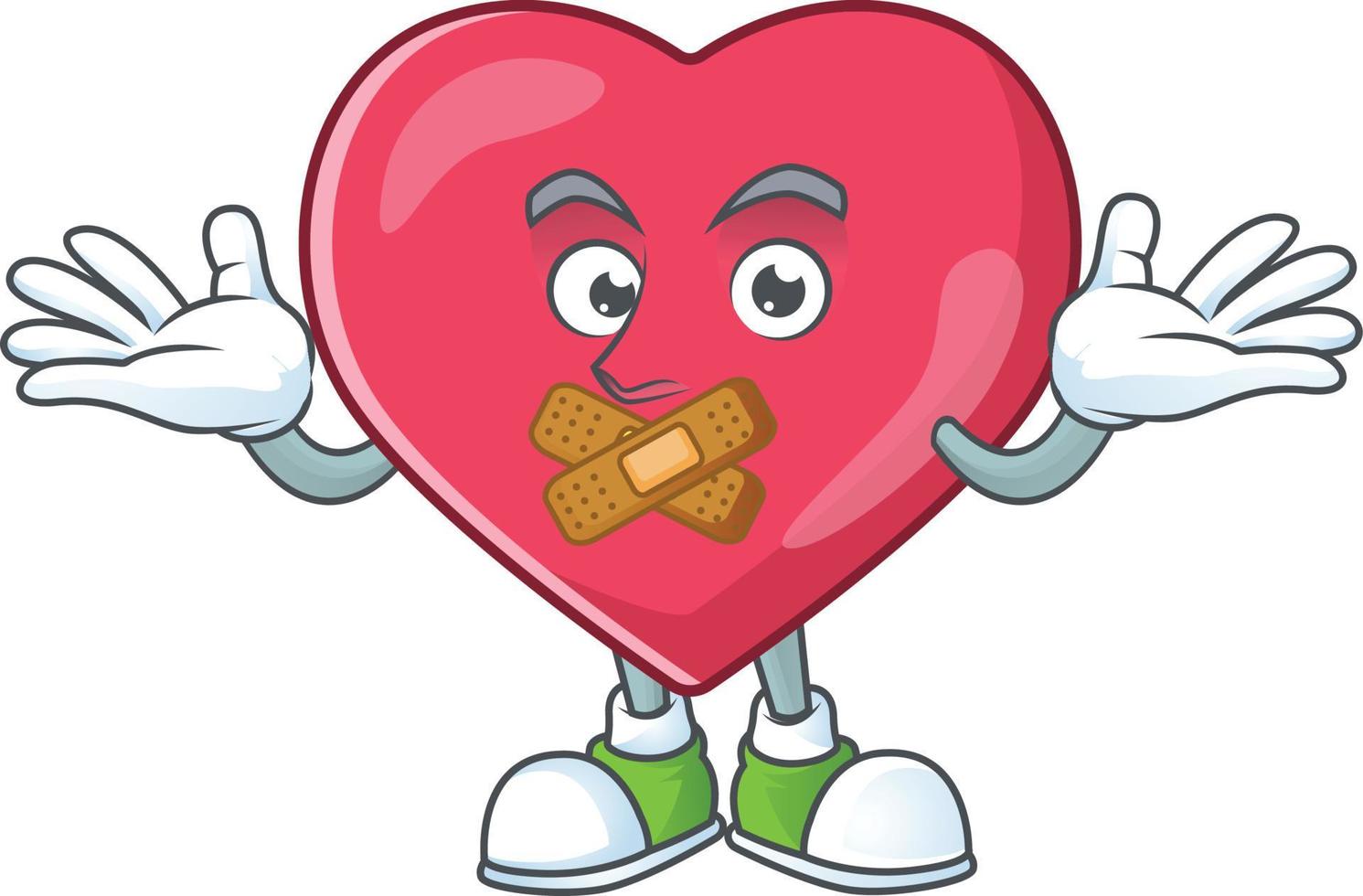 Heart medical notification Cartoon character vector
