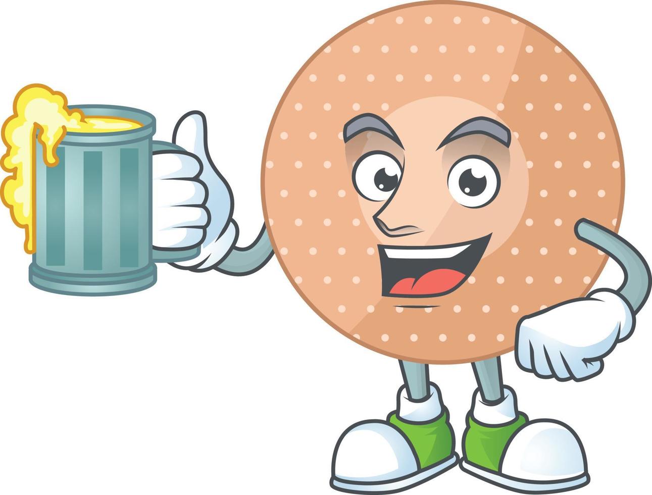 Rounded bandage Cartoon character vector