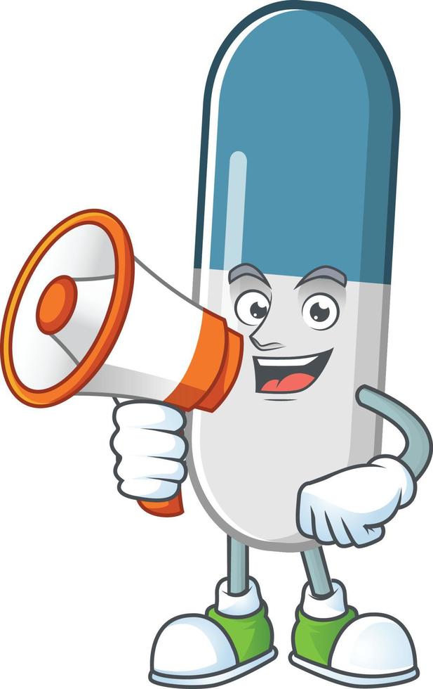 Vitamin pills Cartoon character vector