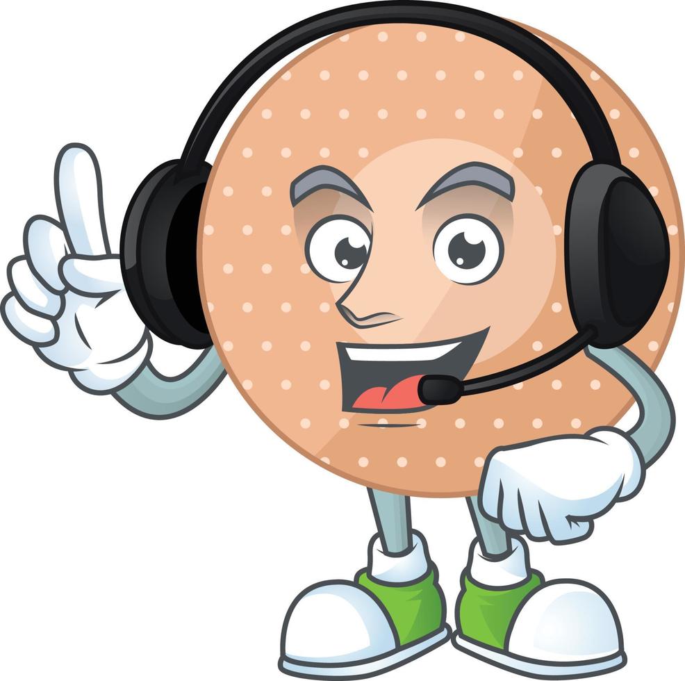 Rounded bandage Cartoon character vector
