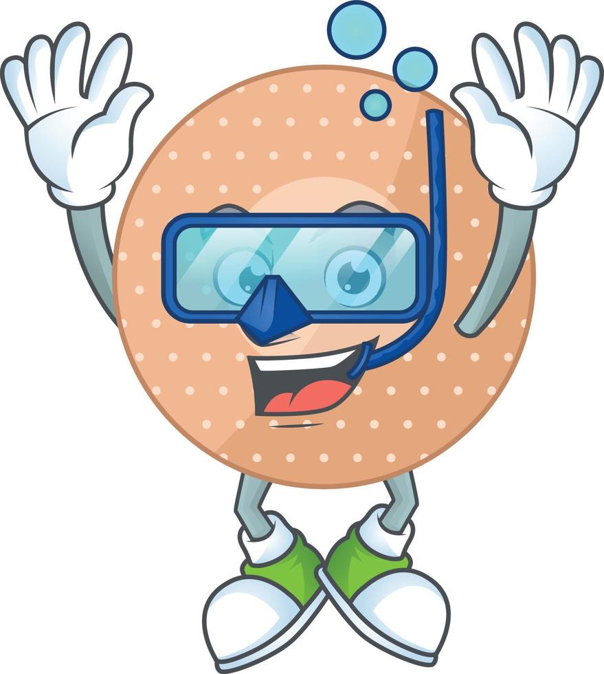 Rounded bandage Cartoon character vector