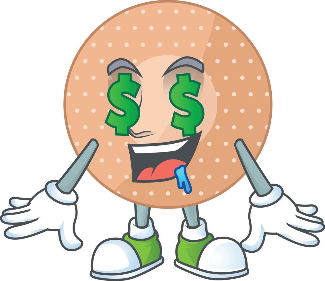 Rounded bandage Cartoon character vector