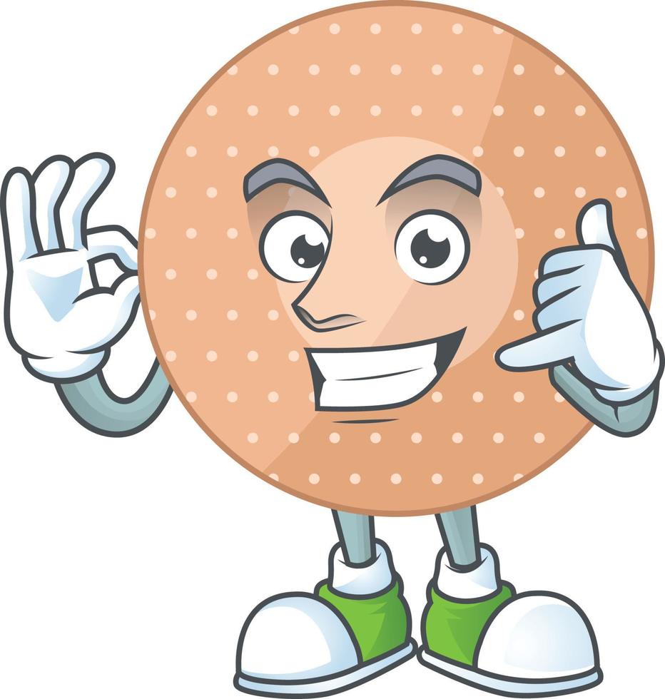 Rounded bandage Cartoon character vector