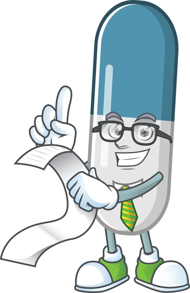 Vitamin pills Cartoon character vector