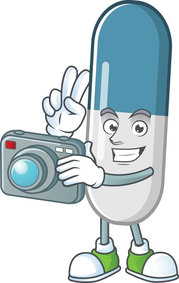Vitamin pills Cartoon character vector