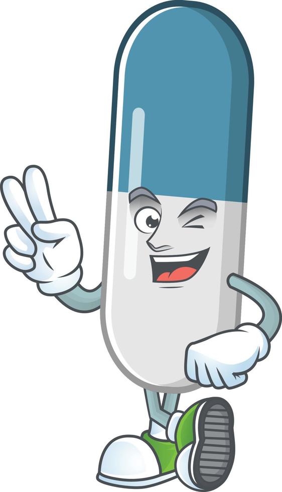 Vitamin pills Cartoon character vector