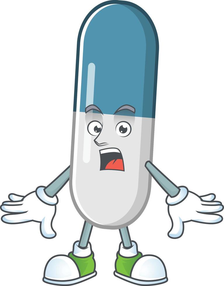 Vitamin pills Cartoon character vector