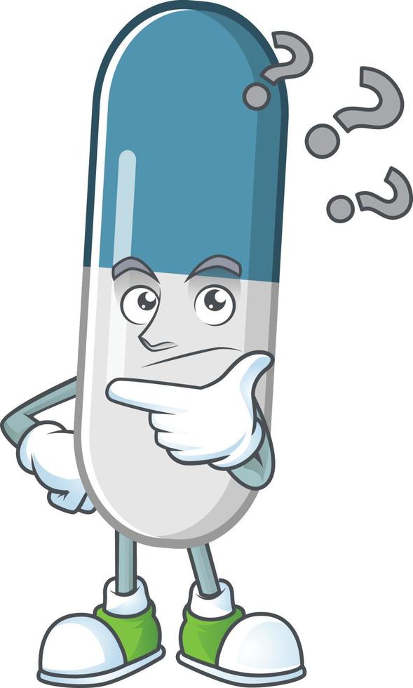 Vitamin pills Cartoon character vector