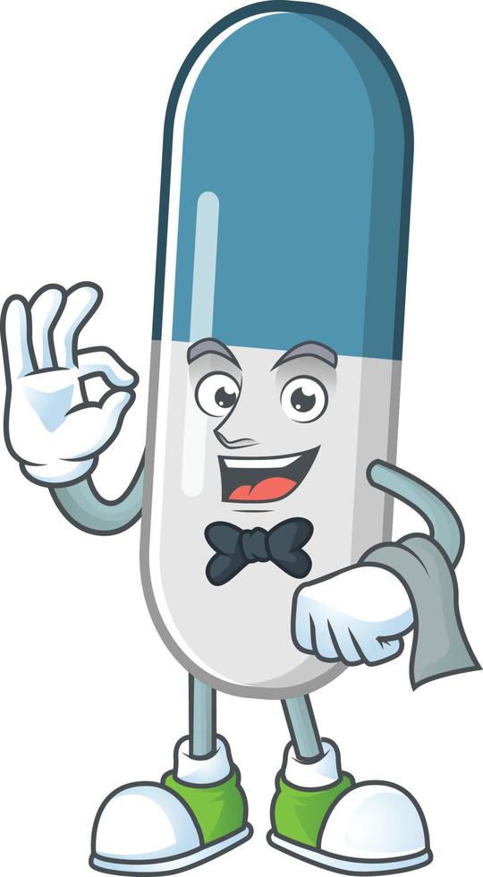 Vitamin pills Cartoon character vector