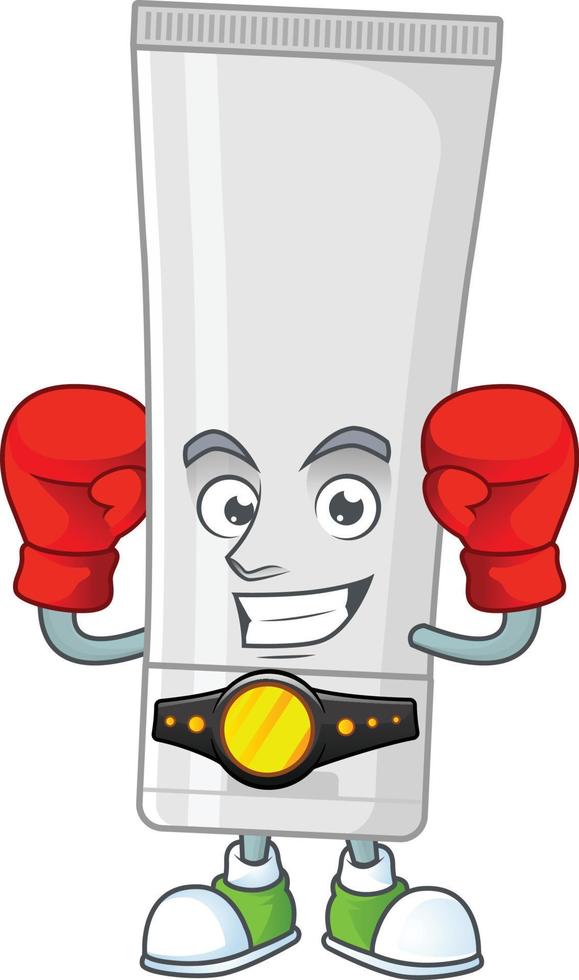 White plastic tube Cartoon character vector