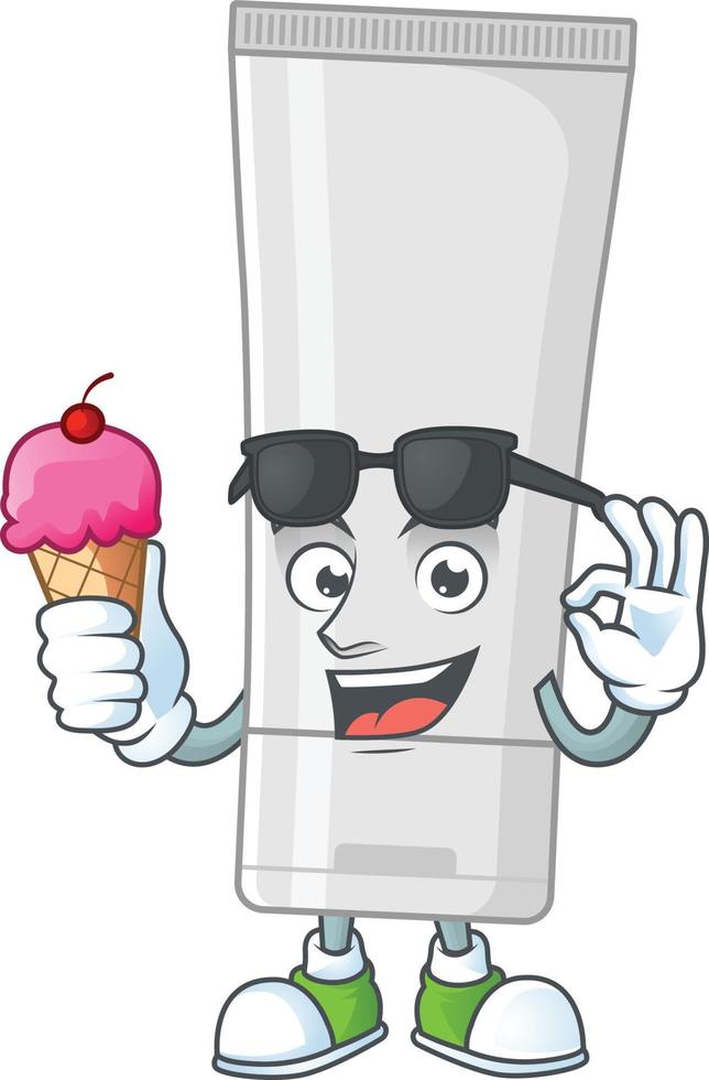 White plastic tube Cartoon character vector