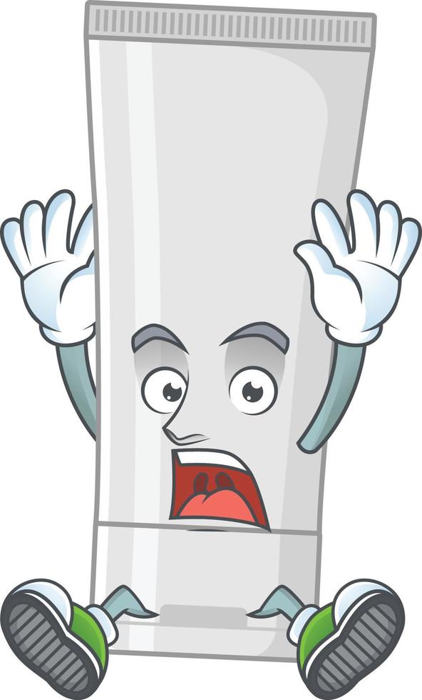 White plastic tube Cartoon character vector