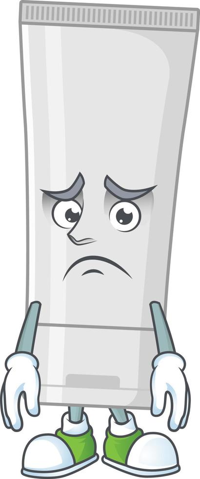 White plastic tube Cartoon character vector