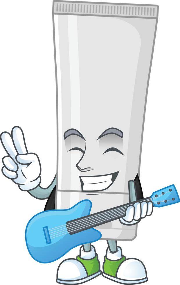 White plastic tube Cartoon character vector