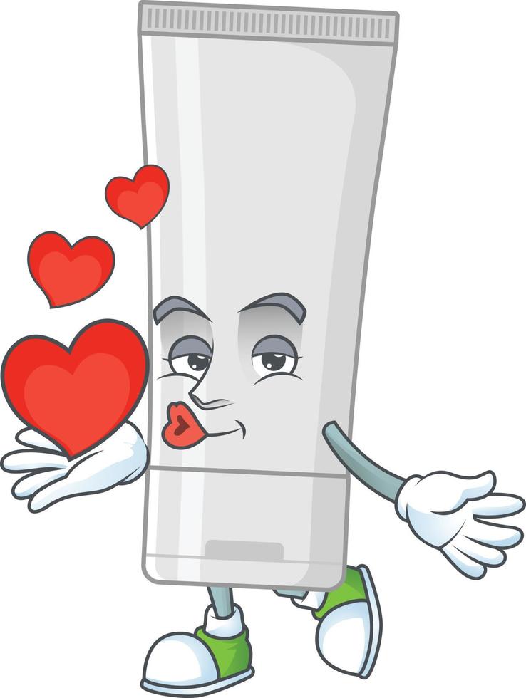 White plastic tube Cartoon character vector