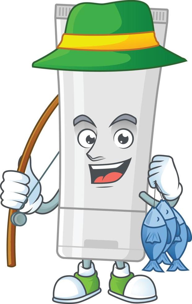 White plastic tube Cartoon character vector