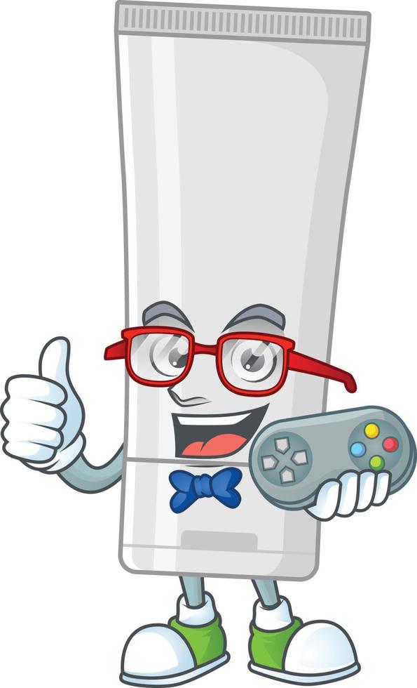blanco el plastico tubo dibujos animados personaje vector