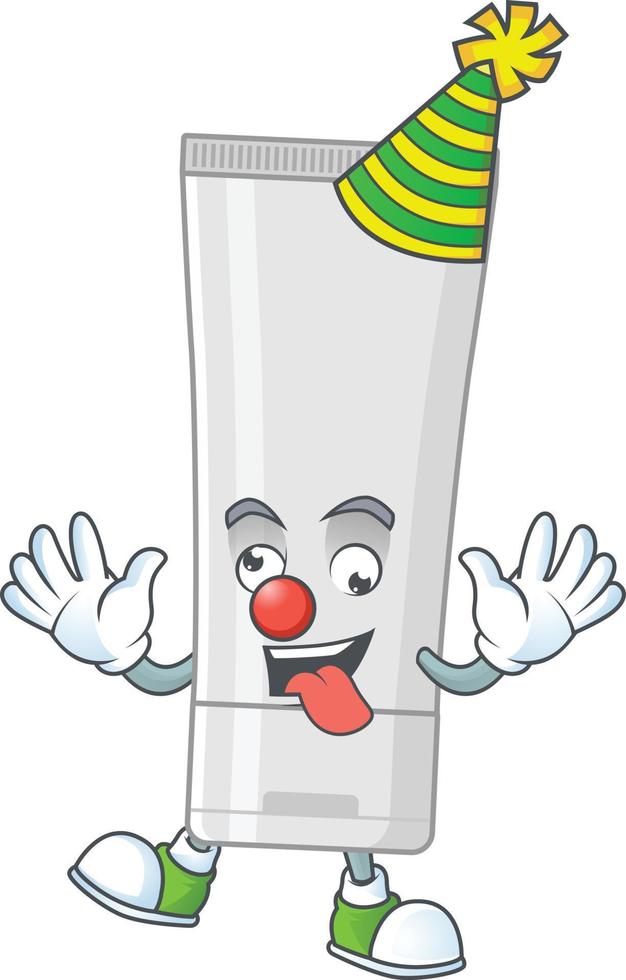 White plastic tube Cartoon character vector