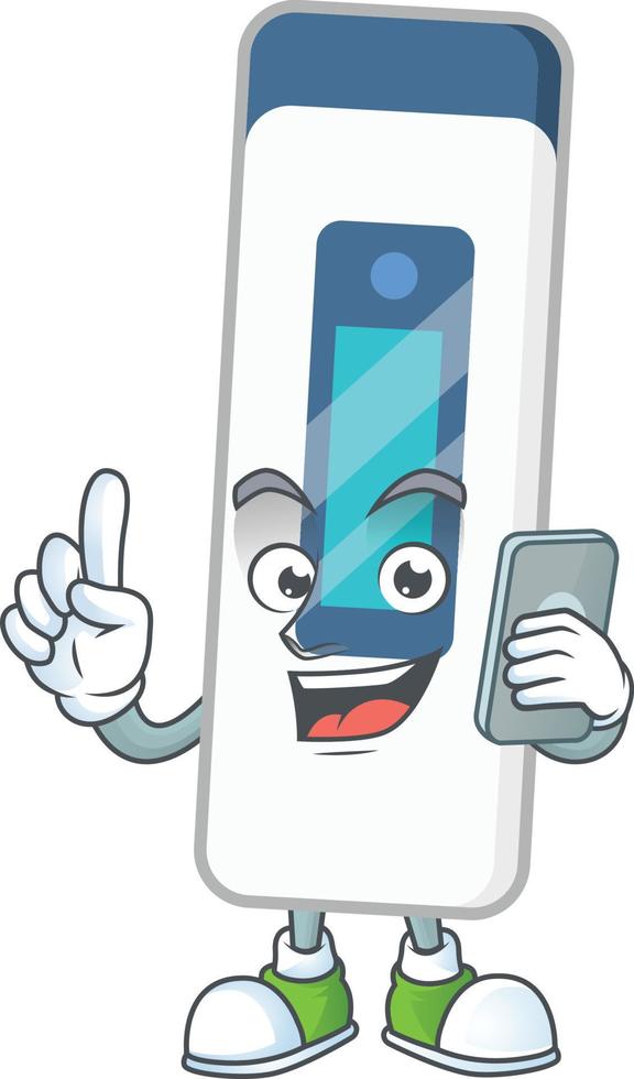 Digital thermometer Cartoon character vector