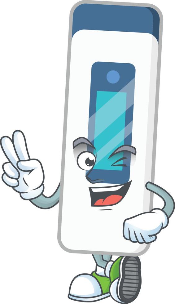 Digital thermometer Cartoon character vector