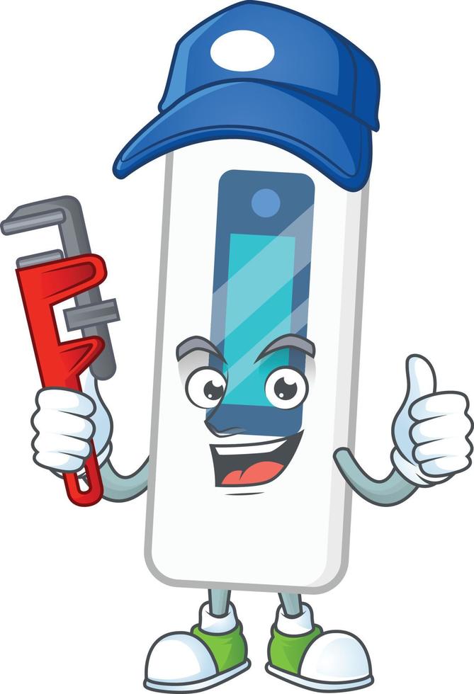 Digital thermometer Cartoon character vector