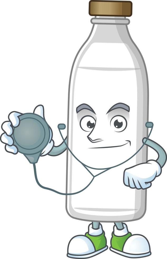 Milk bottle Cartoon character vector