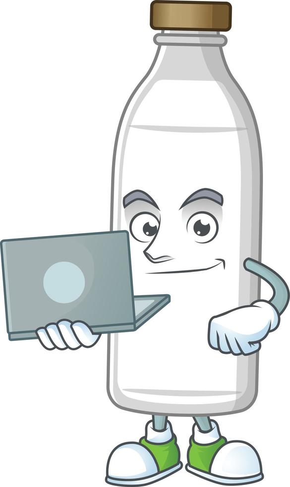 Milk bottle Cartoon character vector