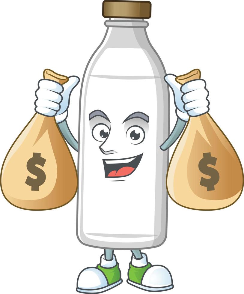 Milk bottle Cartoon character vector