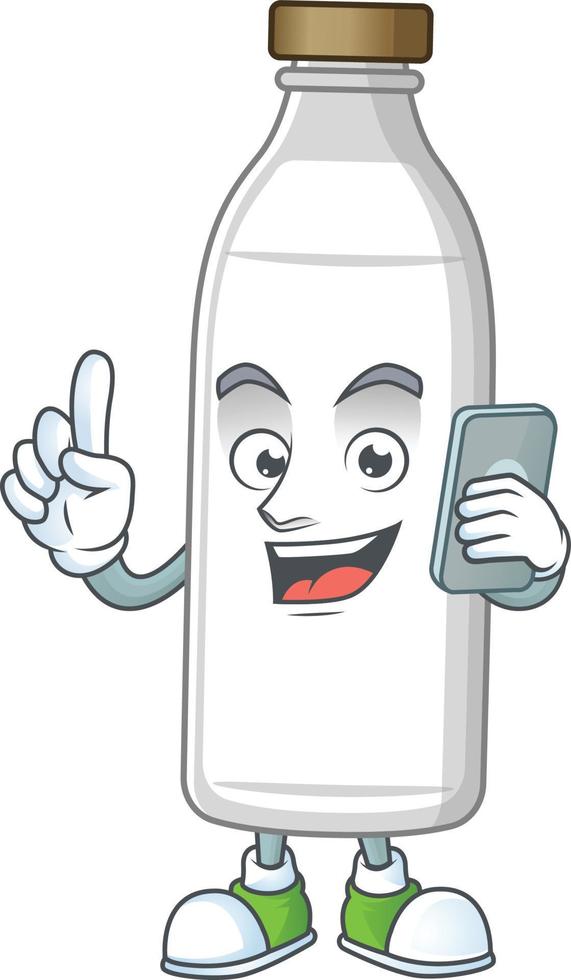 Milk bottle Cartoon character vector
